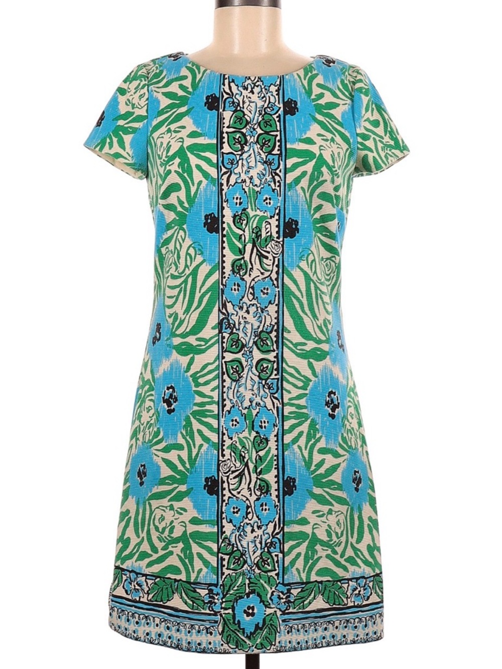 Lilly Pulitzer Layton Sea Oat Ikatty Dress Floral M